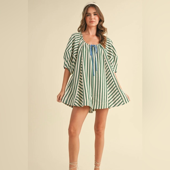 Black and White Striped Romper - Picture 7 of 7